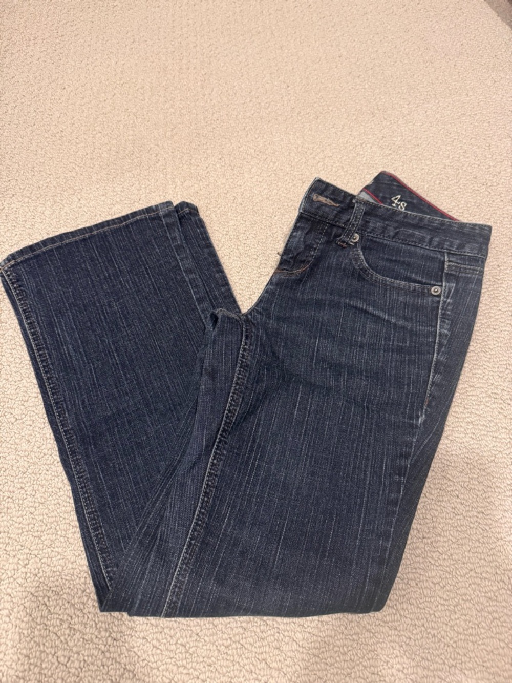 Tommy Hilfiger Dark Wash Straight-Leg Jeans - Dark Blue